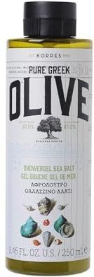 KORRES Olive Sea Salt feuchtigkeitsspendendes Duschgel für geschmeidige Haut, mit extra nativem Olivenöl, vegan, 250 ml