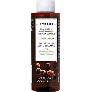 KORRES Argan Oil shampoo, reiniging en verzorging voor gekleurd haar, dermatologisch getest en veganistisch, 250 ml