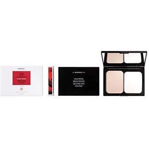 KORRES WILD ROSE Compact poeder WRP1 - licht, voor een perfecte teint, met wilde rozenolie en vitamine C, veganistisch, 10 g