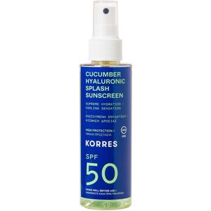 KORRES Cucumber Hyaluronic Splash 2-Phasen-Sonnenschutzspray für Gesicht und Körper SPF 50 150 ml