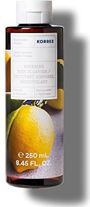 KORRES Basil Lemon Revitaliserende douchegel met actieve aloë vera, dermatologisch getest en veganistisch, 250 ml
