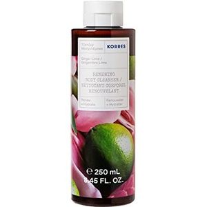 KORRES Natuurlijke douchegel met aloë, pH-neutraal, milde reiniger, hydraterend, limoen, gember, 250 ml