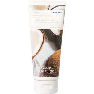 Korres Hydraterende lichaamsmelk met natuurlijke extracten, veganistisch, zonder parabenen, kokosnoot, 200 ml, 1 stuk