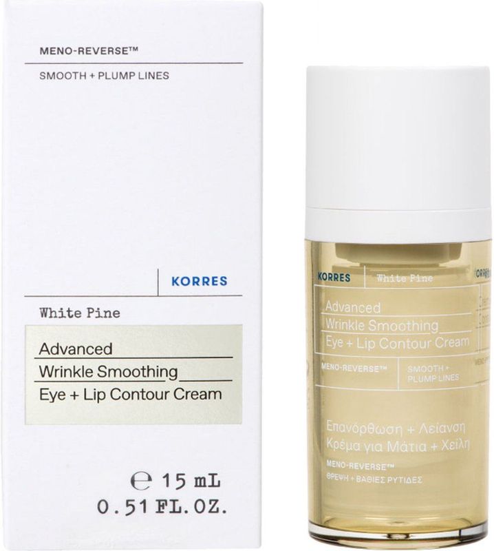 Korres - Gladmakende Oog- en Lipcontourcrème - 15 ml - White Pine Meno Reverse