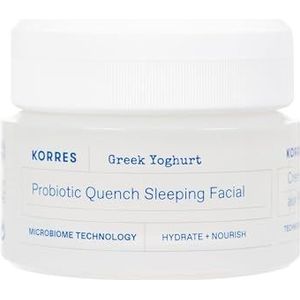 KORRES GREEK YOGHURT verzachtende probiotische nachtcrème voor het gezicht, dermatologisch getest, 40 ml