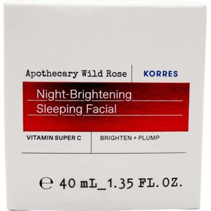 KORRES Apothecary Wild Rose Night-Brightening Sleeping Facial Nachtcrème 40 ml