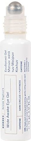 KORRES GREEK YOGHURT Augengel für einen wachen Blick, abschwellende & feuchtigkeitsspendende Augenpflege, dermatologisch getestet, 15 ml