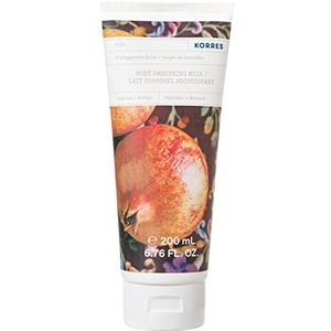 KORRES Grove Smoothing Bodymilk met Aloë Vera, met fruitig aroma sappige granaatappel, veganistisch, dermatologisch getest, vrij van siliconen en parabenen, 200 ml