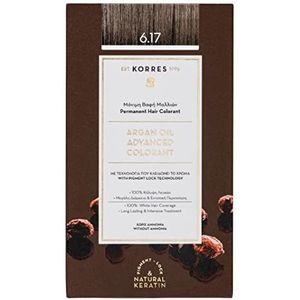 KORRES Argan Oil Colourant Ammonia Free Hair Colour Dark Blonde Beige % Grey Hair Coverage & Vegan