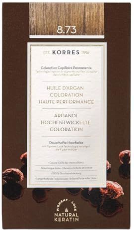 KORRES - Arganolie Geavanceerde Kleuring - Kleur 8.73 Gouden Karamel - 50 ml