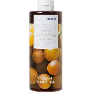 KORRES SANTORINI GRAPE dermatologisch geteste revitaliserende douchegel met actieve aloë vera, fruitige geur, siliconenvrij en parabenenvrij, in XL-formaat, 400 ml, veganistisch