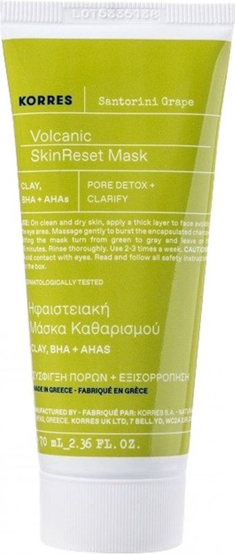 Korres - Santorini Grape - Gezichtsmasker - 70 ml - Vulkanisch Zand