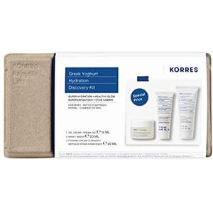 KORRES Greek Yoghurt gezichtsverzorgingsset Superfeed your Skin - Discovery Set met wascrème 40 ml & probiotisch gezichtsmasker 20 ml & gel crème 15 ml