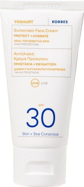 Korres - Yoghurt Face Sunscreen - SPF 30 - 50 ml - Gezichtscrème