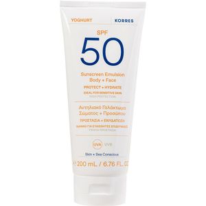 KORRES - YOGHURT Emulsion Face & Body SPF 50 Zonbescherming 200 ml