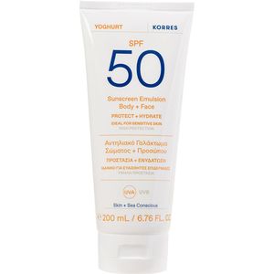 Korres Yoghurt Zonverzorging Lichaam & Gezicht Emulsie SPF50 200 ml