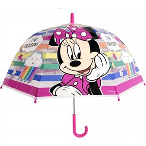 Minnie mouse meisjes transparante paraplu 48 cm