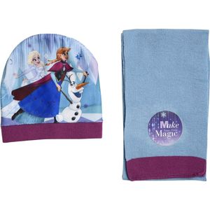 Disney Winterset Frozen Junior Acryl Blauw/paars 2-delig
