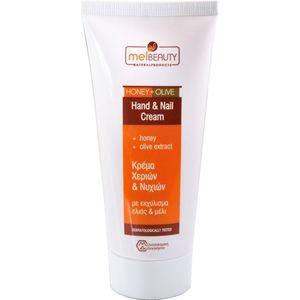 MelBeauty Hand & Nail Cream Honey & Olive – Intensieve Hydratatie & Verzorging voor Zachte Handen & Sterke Nagels (100ml)