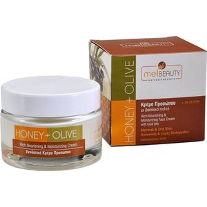 MelBeauty 24 hour Rich Nourishing & Moisturizing Face Cream with Royal Jelly, bio olive and SPF Filters 50ml