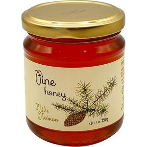 Griekse Pijnboomhoning uit Rhodos Kymisala 250g Puur Natuur uit het Grootste Pijnboombos van Rhodos
