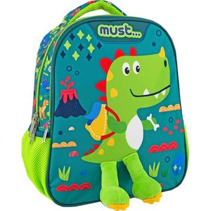 Must Rugzak Dinosaurus - 31 x 27 x 10 cm - Polyester - 31x27x10 - Groen