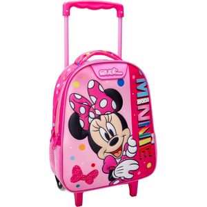 Disney Minnie Mouse Rugzak Trolley - 31 x 27 x 10 cm - Polyester - 31x27x10 - Roze