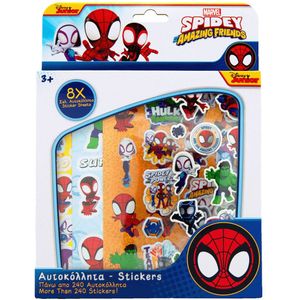 Spidey Stickerset 240+ stickers - Marvel Spiderman - 8 stickervellen