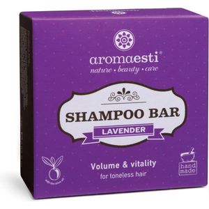 Aromaesti Shampoo Bar Lavender - Lavendel - shampoo voor slap haar - zero waste - solid shampoo - vegan - biologisch - diervriendelijk - 60 gram