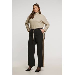 Mat Fashion - Flared Regular Waist Broek - Zwart