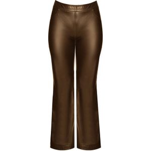 Mat Fashion - Flared Regular Waist Broek - Brons