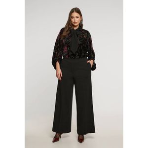 Mat Fashion - Wide Leg Regular Waist Pantalon - Zwart