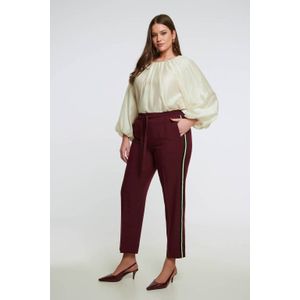 Mat Fashion - Slim Regular Waist Broek - Donkerrood