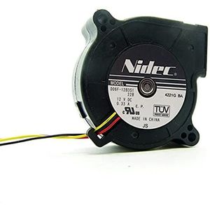 Turbine Cooling Fan D06F-12B3S1,6cm 60 * 60 * 25mm DC12V 0.33A 3 Lines Projector Fan