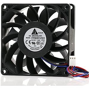 Delta FFB0912SH 92x92x25MM DC12V 1.04A 3Lines Tachometer Signal Computer cooling fan