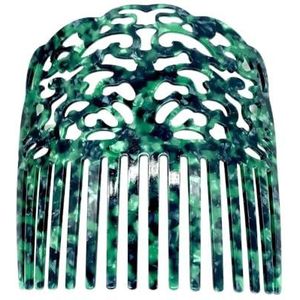 Vintage Hoge Haarkammen Kleurrijke Acetaat Haaraccessoires Faux Schildpad Haarspeldjes Vrouwen sieraden cadeau (Color : green)