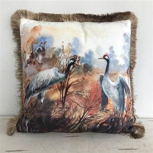 Kussen met reigers - 45 x 45 cm