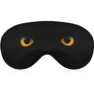 Wilde gele uil ogen slaap oogmasker voor mannen vrouwen tieners kinderen, nachtslaap oogschaduw cover & blinddoek, blokkeren licht, zacht comfort voor reizen yoga dutje
