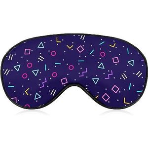 Vintage Stijl Geometrisch Patroon Slaap Oogmasker voor Mannen Vrouwen Tieners Kinderen, Nachtslaap Oogschaduw Cover & Blinddoek, Blokkeer Licht, Zacht Comfort voor Reizen Yoga Nap