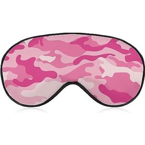 Roze camouflagepatroon slaap oogmasker voor mannen vrouwen tieners kinderen, nachtrust oogschaduw cover & blinddoek, blokkeer licht, zacht comfort voor reizen yoga dutje