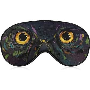 Mysterieuze Owl Eyes Slaap Oogmasker voor Mannen Vrouwen Tieners Kinderen, Nachtslaap Oogschaduw Cover & Blinddoek, Blokkeer Licht, Zacht Comfort voor Reizen Yoga Nap