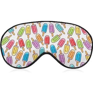 Leuke Gekleurde IJsjes Slaap Oogmasker voor Mannen Vrouwen Tieners Kinderen, Nachtslaap Oogschaduw Cover & Blinddoek, Blokkeer Licht, Zacht Comfort voor Reizen Yoga Nap