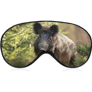 Wild Boar Eye to Eye Slaap Oogmasker voor Mannen Vrouwen Tieners Kinderen, Nachtslaap Oogschaduw Cover Comfort voor Reizen Yoga Nap