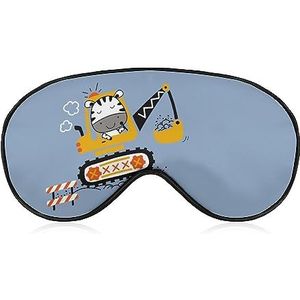 Little Zebra Digger Grappig Dier Slaap Oogmasker voor Mannen Vrouwen Tieners Kinderen, Nachtslaap Oogschaduw Cover Comfort voor Reizen Yoga Nap