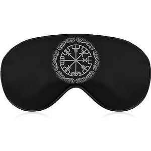 Grijze Viking Rune Magic Navigatie Slaap Oogmasker voor Mannen Vrouwen Tieners Kinderen, Nachtslaap Oogschaduw Cover Comfort voor Reizen Yoga Nap