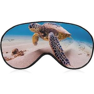 Sea Animal Turtel Zwemmen Slaap Oogmasker voor Mannen Vrouwen Tieners Kinderen, Nachtslaap Oogschaduw Cover Comfort voor Reizen Yoga Nap