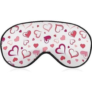 Liefde Hart Schattig Slaap Oogmasker voor Mannen Vrouwen Tieners Kinderen, Nachtslaap Oogschaduw Cover Comfort voor Reizen Yoga Nap