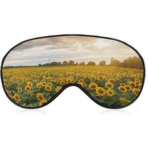 Gele Zonnebloemen Bloemblaadjes Avond Slaap Oogmasker voor Mannen Vrouwen Tieners Kinderen, Nachtslaap Oogschaduw Cover Comfort voor Reizen Yoga Nap