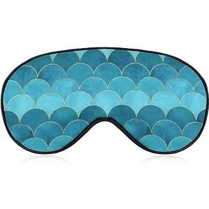 Leuke magische dier zeemeermin schaal slaap oogmasker voor mannen vrouwen tieners kinderen, nacht slaap oogschaduw cover comfort voor reizen yoga dutje