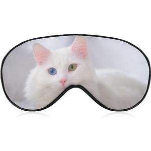 Leuke Turkse kitten elegante kat slaap oogmasker voor mannen vrouwen tieners kinderen, nacht slaap oogschaduw cover comfort voor reizen yoga dutje